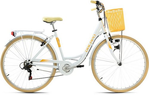 Ks Cycling Cityrad Cantaloupe, 6 Gang Shimano Tourney Schaltwerk, Kettenschaltung, für Damen, Kettenschaltung