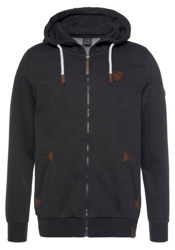 John Devin Kapuzensweatjacke mit kontrastfarbenen Applikationen