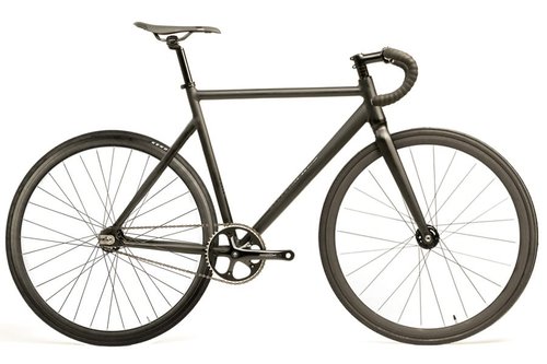 Santafixie Raval Fixie  Singlespeed Fahrrad Mit 30 mm Laufradsatz - Matte Black
