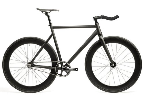 Santafixie Raval Fixie  Singlespeed Fahrrad Mit 60 mm Laufradsatz - Matte Black