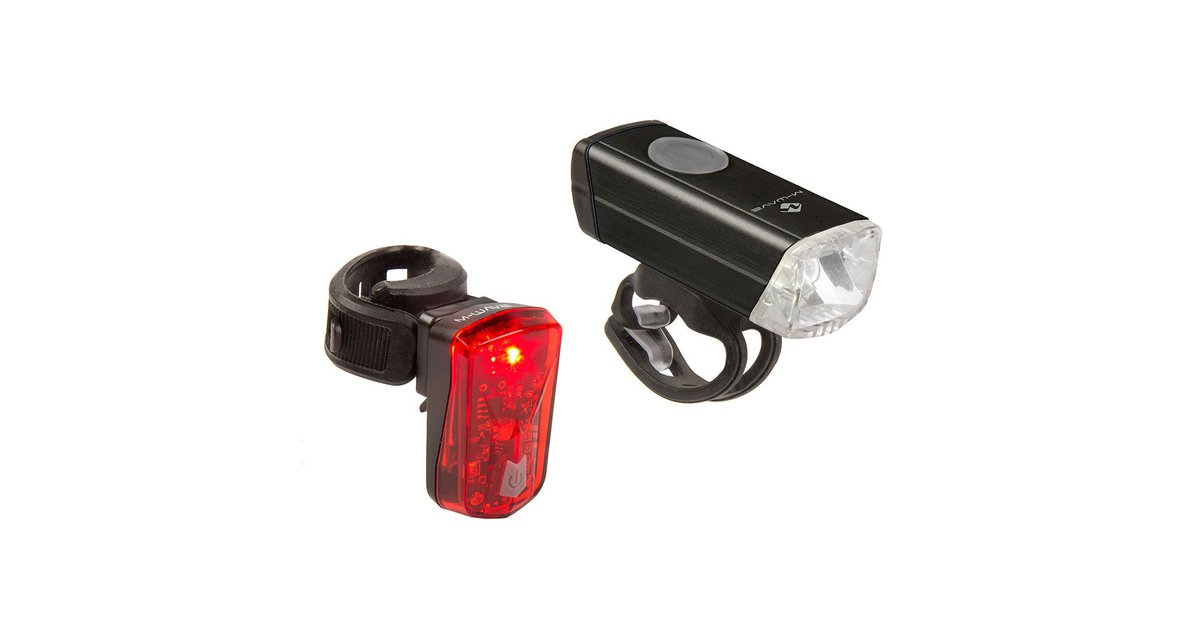M-Wave Atlas 22 Bike Light Set - 3W LED Headlight & 3-LED Taillight Combo With Batteries Included - View #13