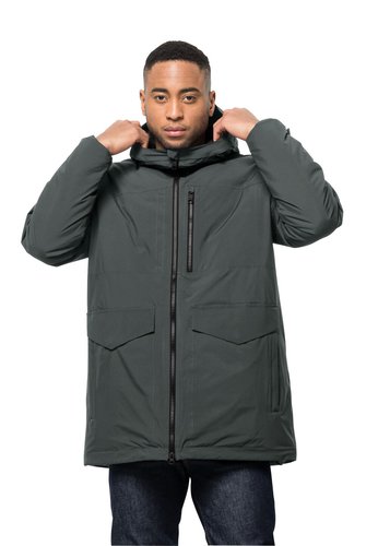 Jack Wolfskin Koenigsbau Parka Men Wasserdichter Wintermantel Herren XL green slate green