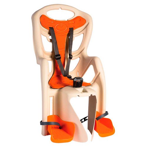 Bellelli Pepe Standard Multifix Rear Child Bike Seat Beige,Orange Max 22 kg Junge