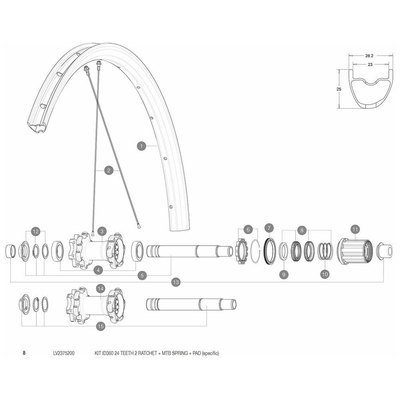 Mavic Id360 2 Sperrklinken 24t Mit Mtb-federnsatz