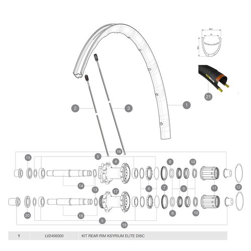 Mavic Ksyrium Elite Disc Hinterradfelge