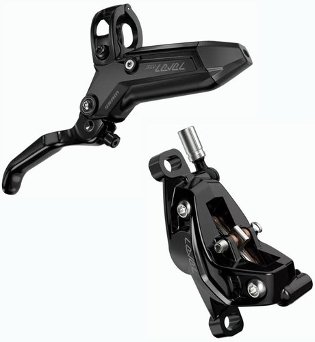 SRAM Level Silver Stealth 4 Piston Disc Brake - Black