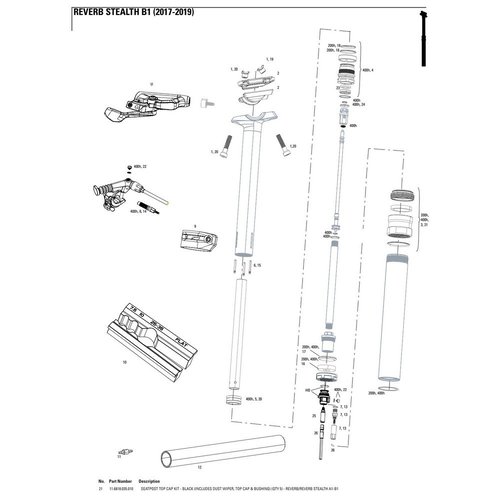 RockShox Reverbreverb Stealth A1-b1 Service-kit 5 Einheiten