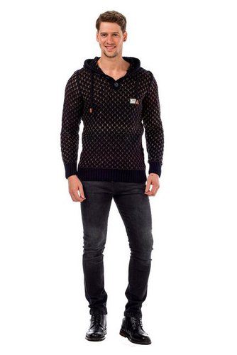 Cipo & Baxx Kapuzensweatshirt mit coolem Muster