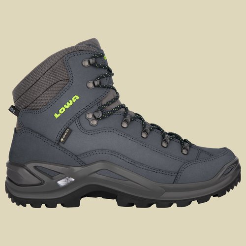 Lowa Renegade GTX Mid Men Größe UK 9,5 Farbe dunkelblau/limone