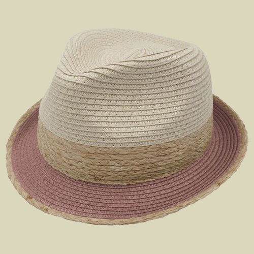 Capo Strohhut Trilby farbige Krempe Größe 58 Farbe malve