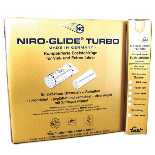 Fasi Niro Glide Turbo Brake Cable 25 Units Silber 1.5 x 2050 mm