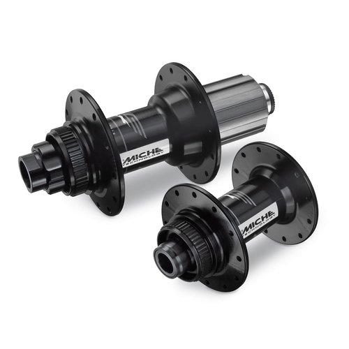 Miche Race Disc Centre Lock Hubs Pair 24 Hole Black 24 Hole