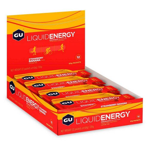 Gu Liquid Energy 60g 12 Units Strawberry  Banana Braun