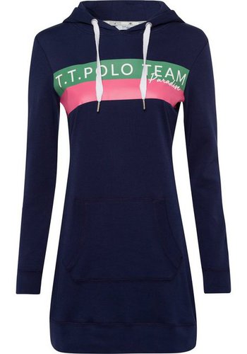 TOM TAILOR Polo Team Longsweatshirt mit Kapuze und Logo-Frontdruck