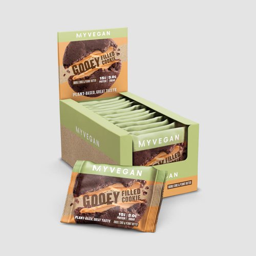 Myvegan Veganer Protein-Cookie mit Füllung - Double Chocolate & Peanut Butter