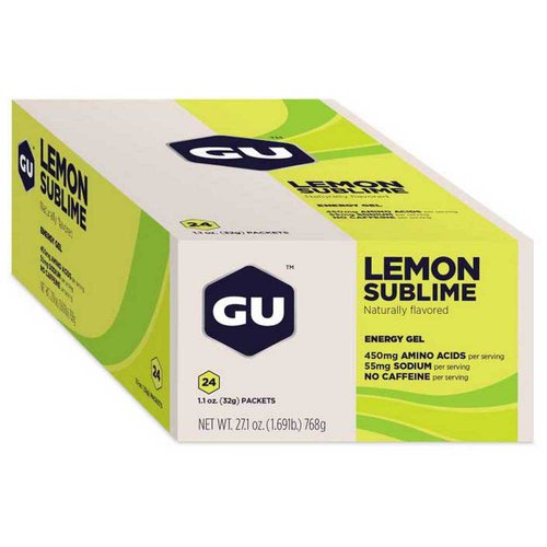 Gu 24 Units Lemon Sublime Energy Gels Box Gelb