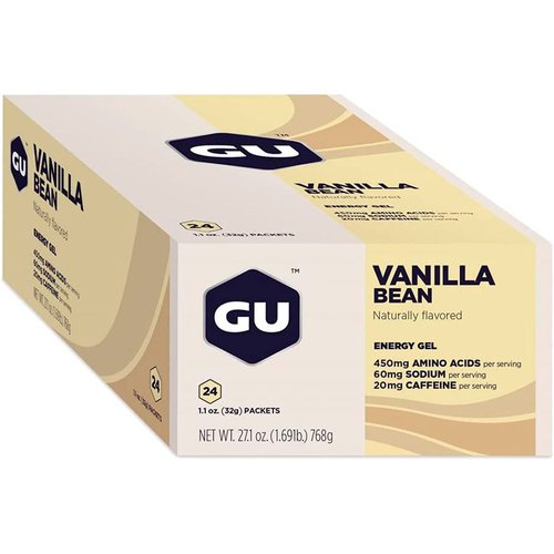 Gu 24 Units Vanilla Bean Energy Gels Box Mehrfarbig