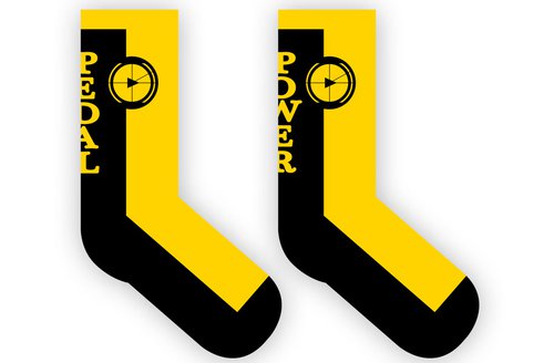 Rueda Pedal Power Socken - schwarzgelb
