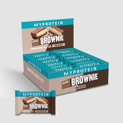 MyProtein Double Dough Brownie - 12 x 60g - Cookies & Cream