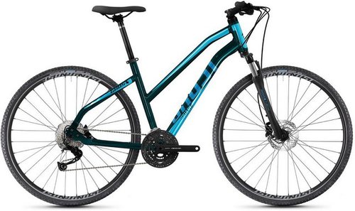 Ghost Fitnessbike Square Cross Base AL W, 27 Gang Shimano Alivio Schaltwerk, Kettenschaltung, für Damen und Herren, Kettenschaltung