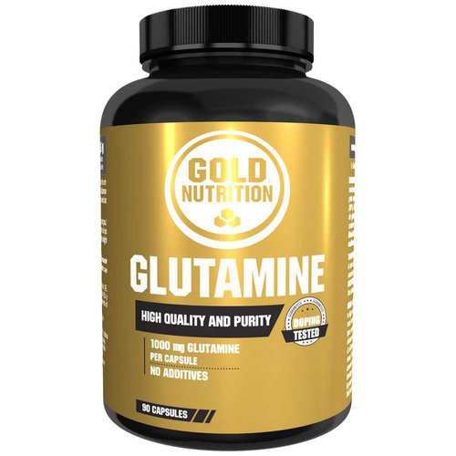 Gold Nutrition Glutamine 1000mg 90 Units Neutral Flavour Schwarz
