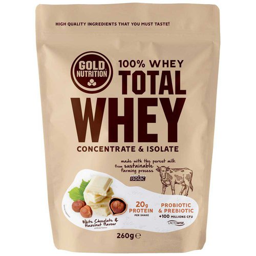 Gold Nutrition Total Whey 260gr White Chocolatehazelnuts Beige
