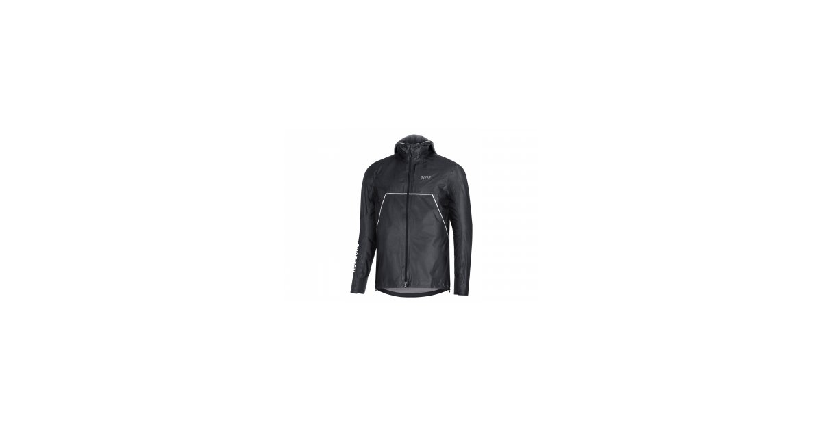 Gore Wear wasserdichte running jacke mit kapuze r7 gore tex shakedry trail schwarz
