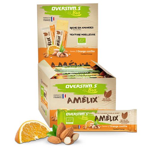 Overstims Amelix Bio 25g 30 Units Orange Energy Bars Box Mehrfarbig