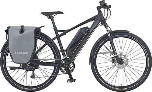 Prophete E-Bike Graveler e7000, 10 Gang Shimano Deore Schaltwerk, Kettenschaltung, Heckmotor, 499 Wh Akku, (mit Gepäckträgertasche)