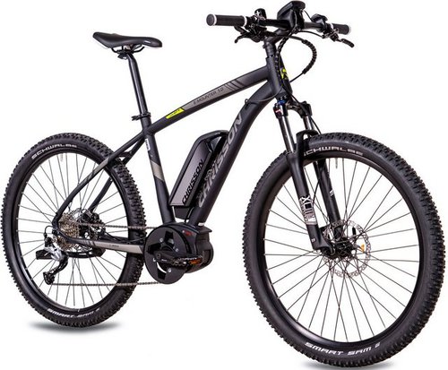 CHRISSON E-Bike »E-MOUNTER 1.0«, 9 Gang Shimano Acera RD-M3000-SGS Schaltwerk, Kettenschaltung, Mittelmotor 250 W