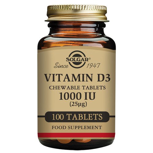 Solgar Vitamin D3 1000 Iu 25 Mcg 100 Units Braun