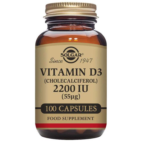 Solgar Vitamin D3 2200 Iu 55 Mcg 100 Units Braun