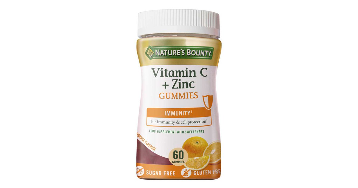 Natures Bounty Vitamin C Zinc Gummies 60 Units WeiOrange