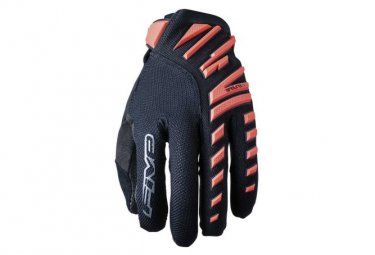 Five Gloves paar lange handschuhe funf enduro air fluo rot   schwarz