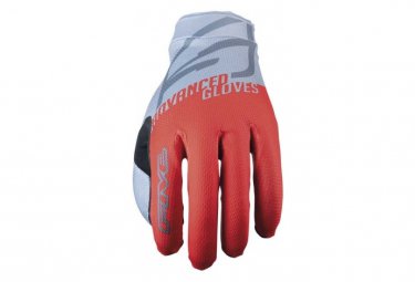 Five Gloves paar lange kinderhandschuhe funf xr lite split neon rot   grau