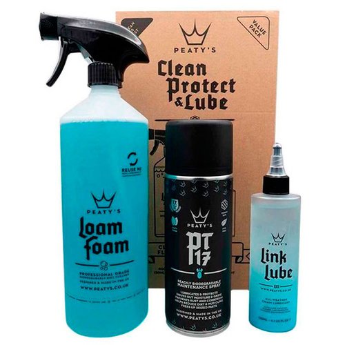 Peaty´s Clean Protectlube Starter Pack Wash Blau