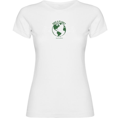 Kruskis Save A Planet Short Sleeve T-shirt Weiß S Frau