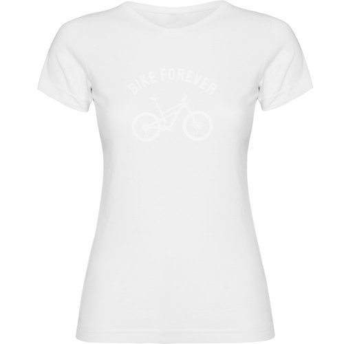 Kruskis Bike Forever Short Sleeve T-shirt Weiß S Frau