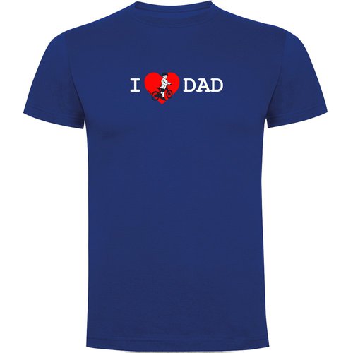 Kruskis I Love Dad Short Sleeve T-shirt Blau S Mann