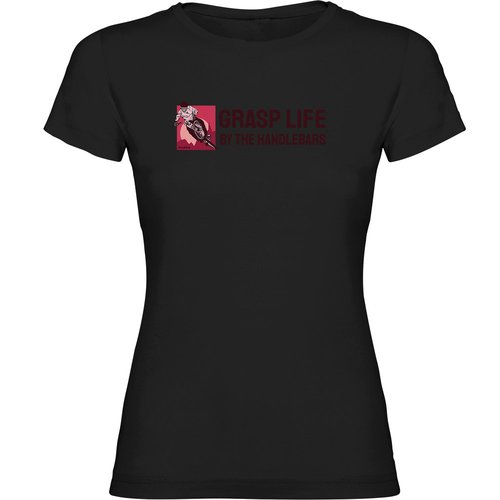 Kruskis Grasp Life Short Sleeve T-shirt Schwarz S Frau