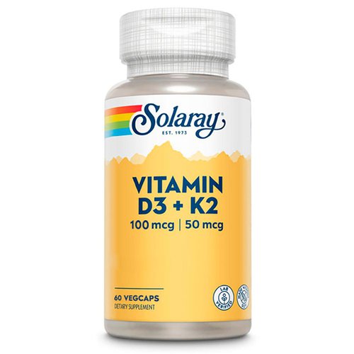 Solaray Vitamin D3k2 mk7 60 Units Weiß
