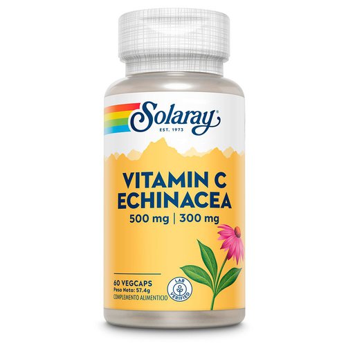 Solaray Vitamin C 500mgrechinacea 300mgr 60 Units Weiß