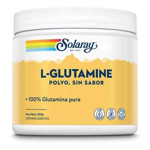Solaray L-glutamine Powder 300gr Neutral Weiß