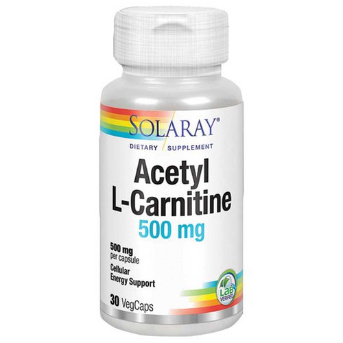 Solaray Acetyl L-carnitine 500mgr 30 Units Weiß