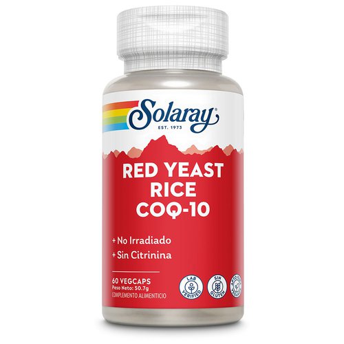 Solaray Red Yeast Rice Plus Q10 60 Units Rot,Weiß
