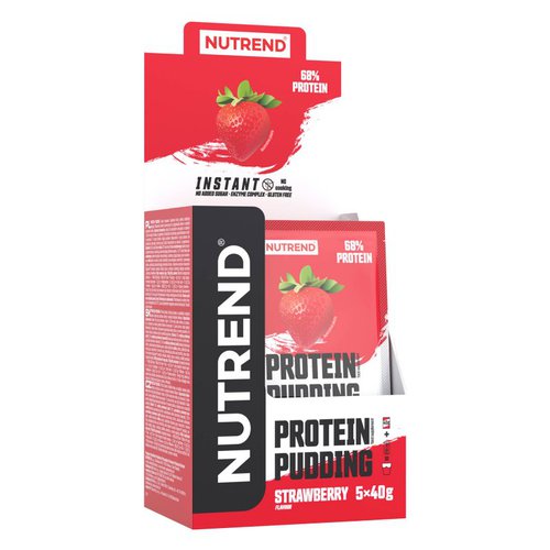 Nutrend Protein Pudding  5er Pack  Strawberry 2000  pro 1 kg
