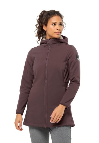Jack Wolfskin Windland Coat Women Softshellmantel Damen XS boysenberry boysenberry