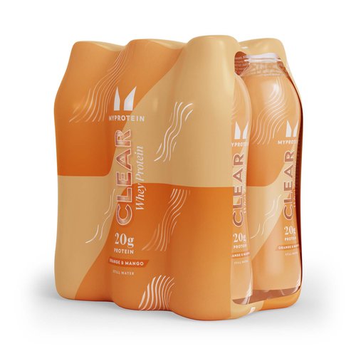 MyProtein Clear Protein Water – Trinkfertig (6er-Packung) - 6 Pack - Orange & Mango