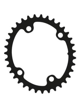 Rotor Q Ring Sram Axs 107 Bcd Oval Chainring Schwarz 37t