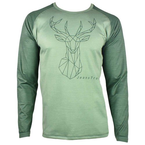 Jeanstrack Deer Long Sleeve Enduro Jersey Grün S Mann